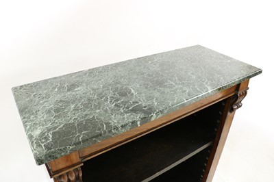 Lot 412 - A Regency faded rosewood and marble topped bookcase