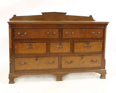 Lot 601 - A George III Lancashire oak mule chest