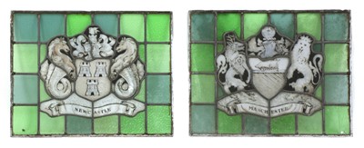 Lot 184 - Two stained glass panels