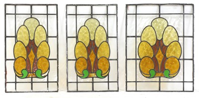 Lot 109 - Three Art Deco stained glass panels