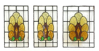 Lot 109 - Three Art Deco stained glass panels