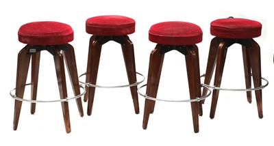 Lot 699 - A set of four Italian bar stools