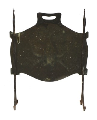 Lot 76 - An Arts and Crafts copper and steel-mounted fire screen