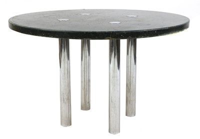 Lot 364 - A brutalist circular centre table