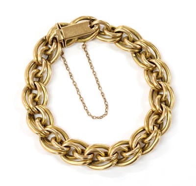 Lot 80 - A gold hollow link bracelet