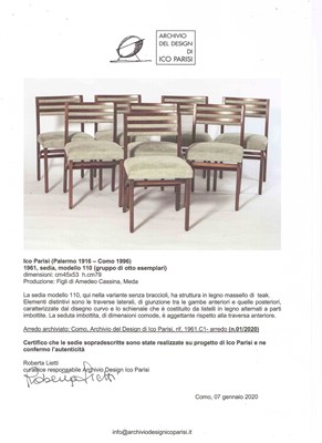 Lot 507 - A set of eight Italian teak 'Model 110' dining chairs
