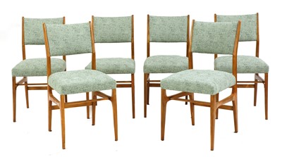 Lot 670 - A set of six Italian teak 'model 602' dining chairs