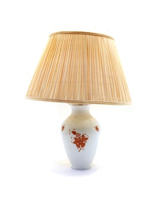 Lot 169 - A Herend porcelain table lamp