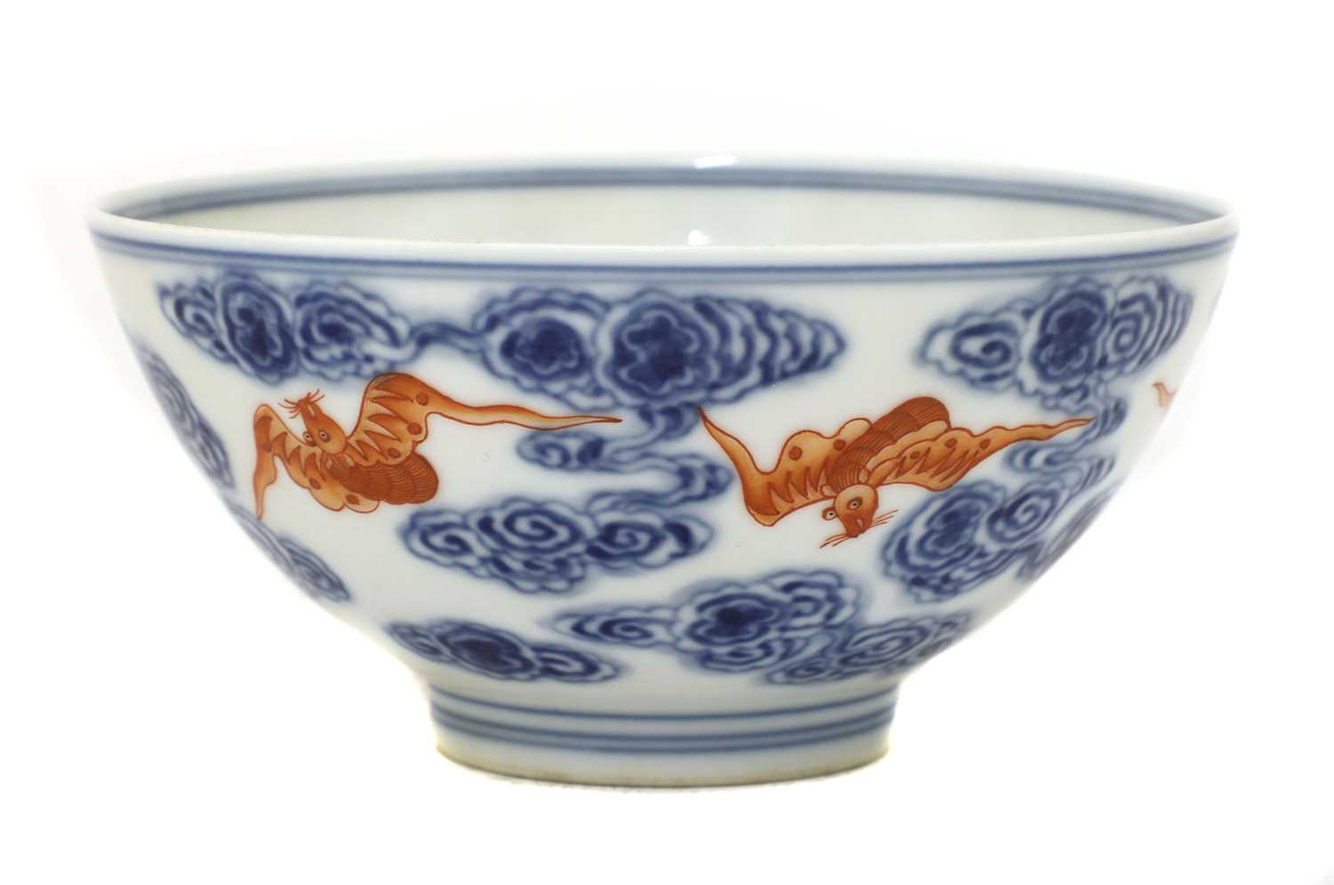 Lot 50 - A Chinese iron-red and blue bowl