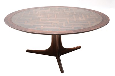 Lot 520 - A Danish circular rosewood coffee table