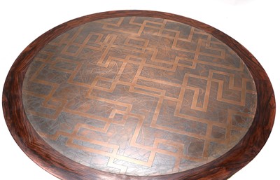 Lot 520 - A Danish circular rosewood coffee table