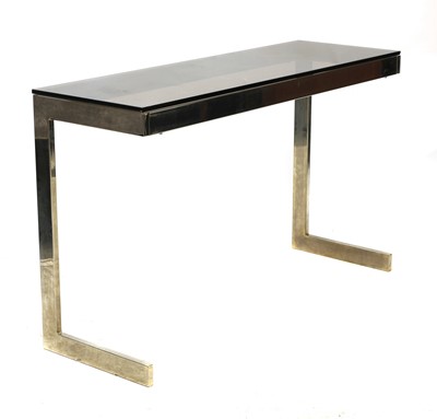 Lot 612 - An Italian chromed steel console table