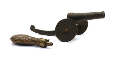 Lot 105 - An iron model cannon