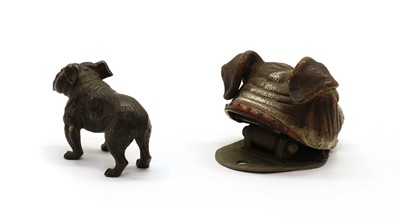 Lot 135 - Two bronze bulldog items