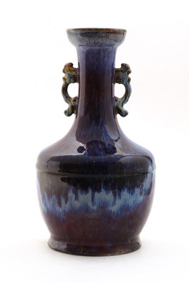 Lot 132 - A Chinese flambe-glazed vase