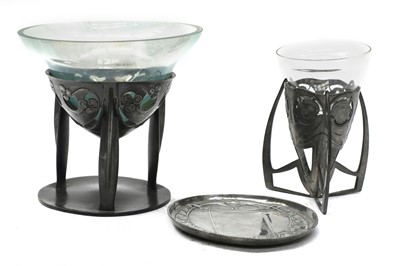 Lot 83 - A collection of Tudric pewter items