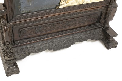 Lot 164 - A Chinese hardwood table screen