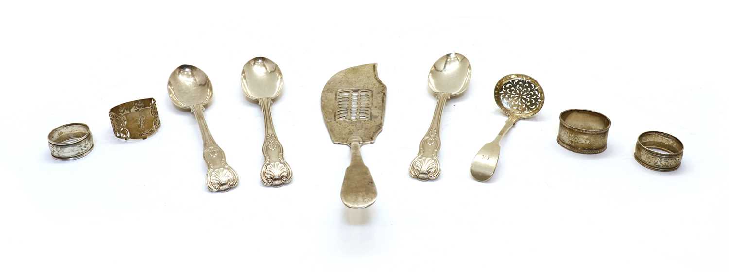 Lot 84 - A collection of silver flatware