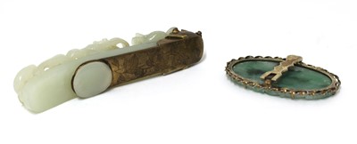 Lot 306 - A Chinese jade belt hook