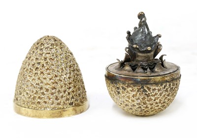 Lot 329 - A silver-gilt novelty 'Surprise' Easter egg