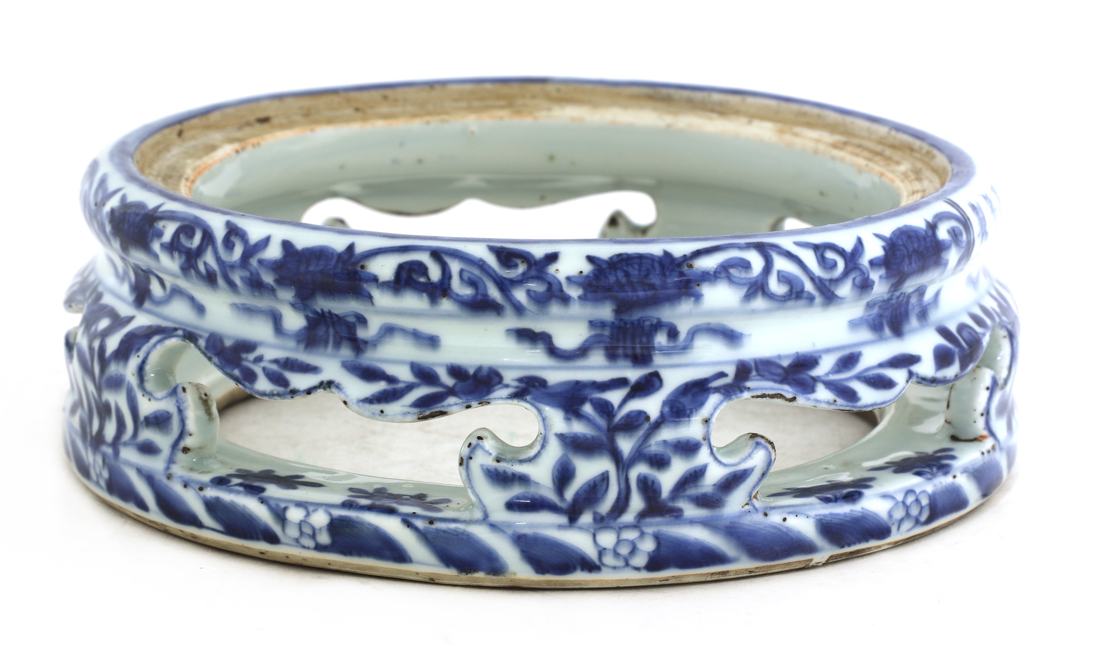 Lot 5 A Chinese blue and white stand,