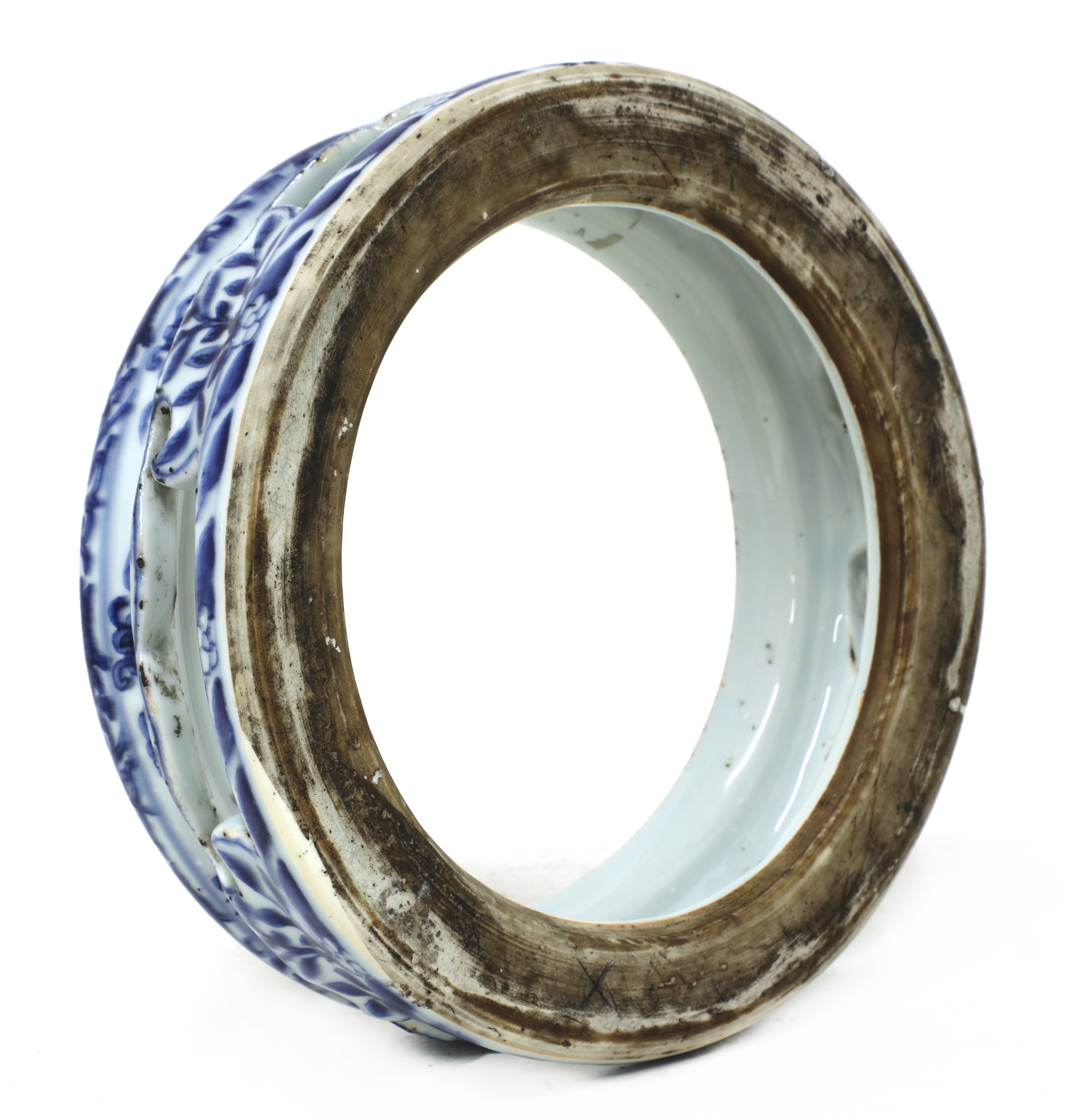 Lot 5 A Chinese blue and white stand,