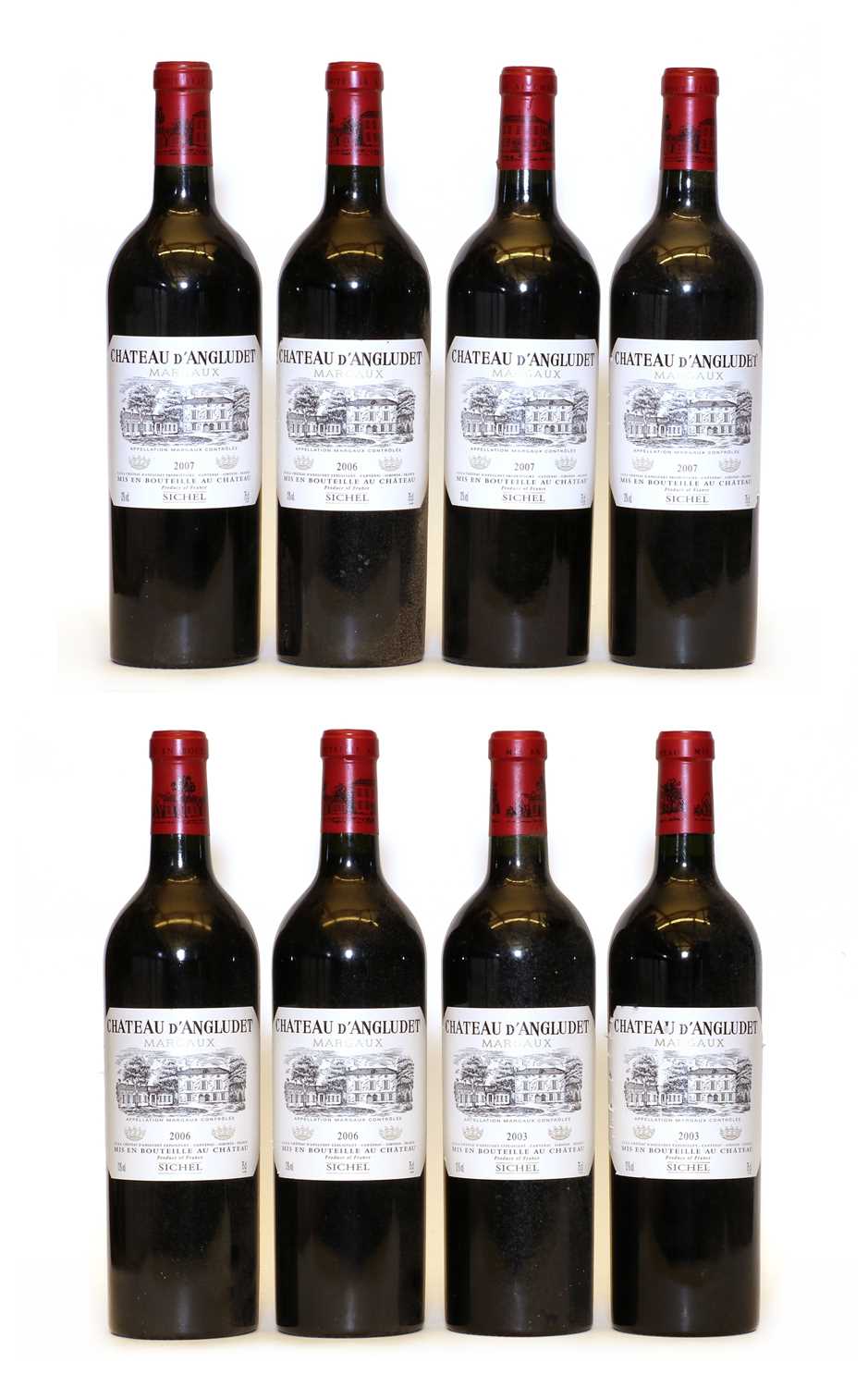 Lot 94 - Chateau d’Angludet, Margaux, Cru Bourgeois, 2003, 2006 and 2007, eight bottles in total