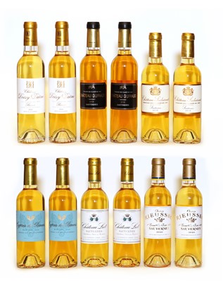 Lot 297 - Assorted 2010 sweet wine, to include Ch Liot, Ch Guiraud and others, twelve half bottles in total