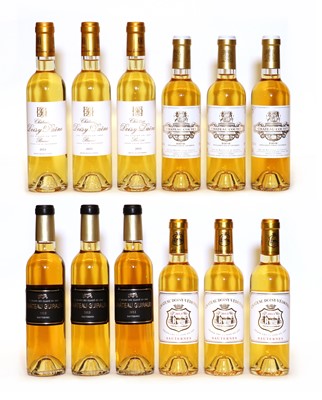 Lot 301 - Assorted 2013 sweet wine to include Ch Doisy Daene, Ch Coutet and others, 12 half bottles in total