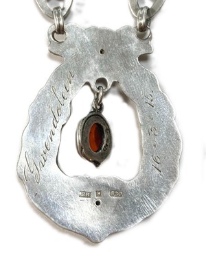 Lot 39 - A Danish Skønvirke silver necklace, by Bernhard Hertz