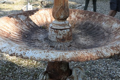 Lot 784 - A Victorian-style painted cast iron fountain
