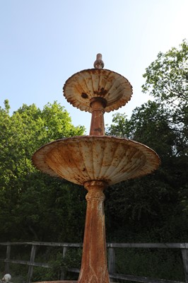 Lot 784 - A Victorian-style painted cast iron fountain