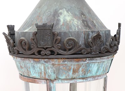 Lot 621 - A Parisian cast iron and copper street lamp