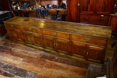 Lot 619 - A large pine kitchen dresser