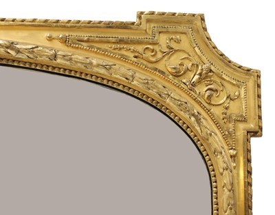 Lot 622 - A gilt overmantel mirror