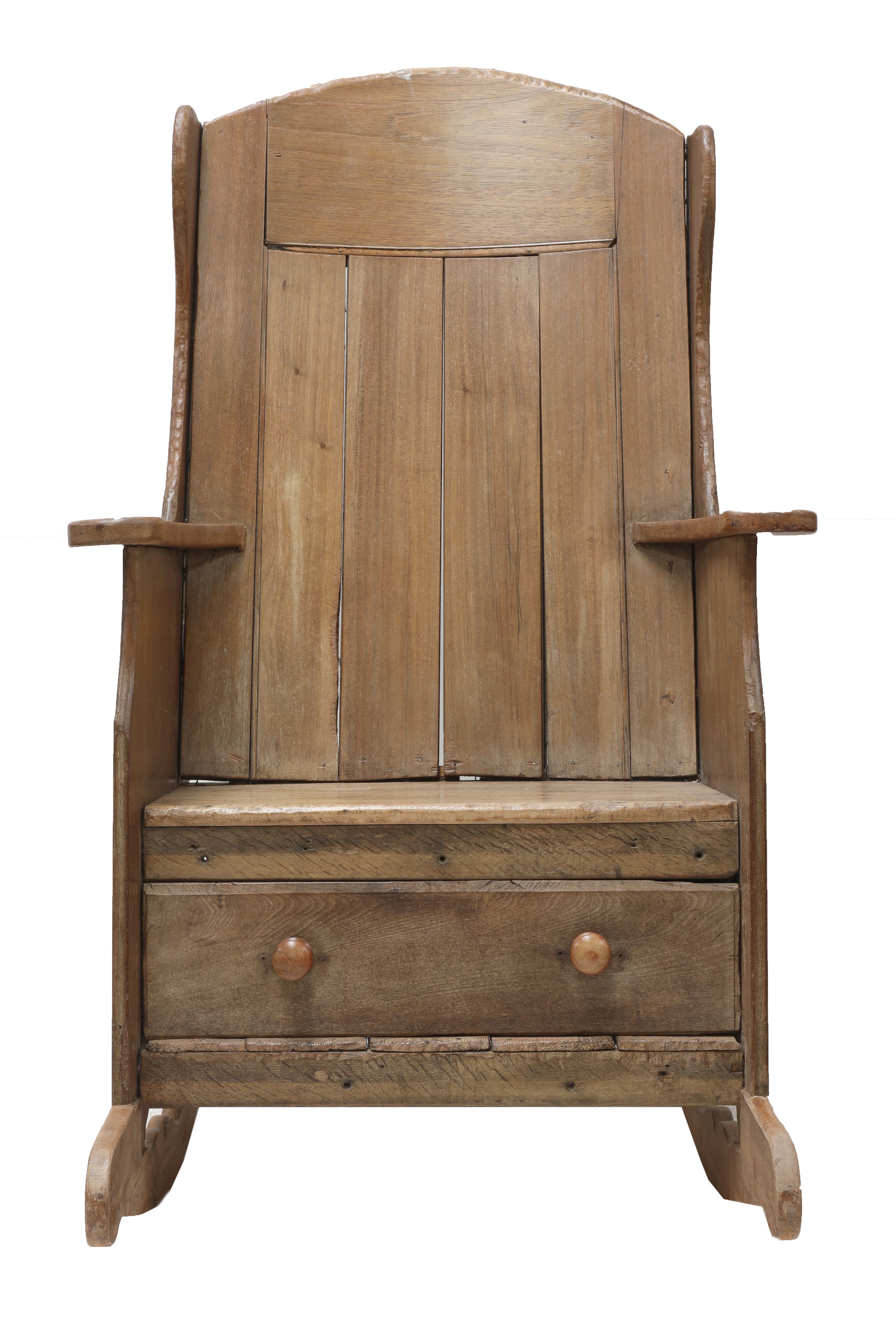 Lot 461 A rocking lambing chair,