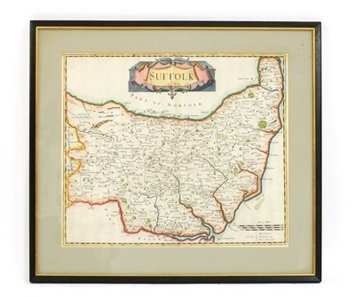 Lot 305 - Morden, R: Map of Suffolk. C1695