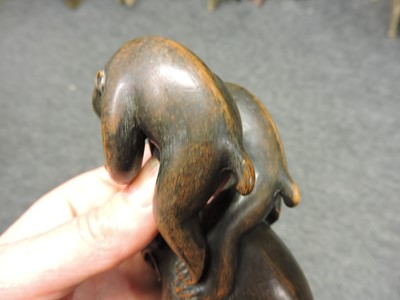 Lot 241 - A Japanese wood carving