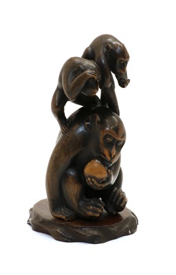 Lot 241 - A Japanese wood carving