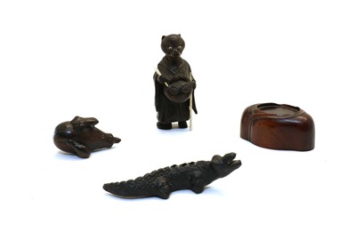 Lot 255 - A Japanese wood carving