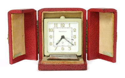 Lot 52 - An Art Deco Jaeger-LeCoultre two day travel alarm clock
