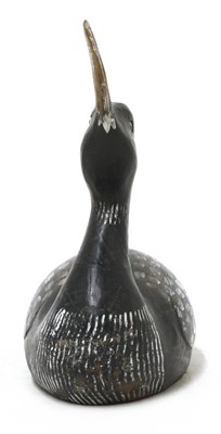 Lot 144 - A carved wooden decoy black-throated diver