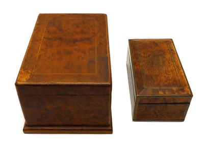 Lot 103 - An amboyna and boxwood strung box