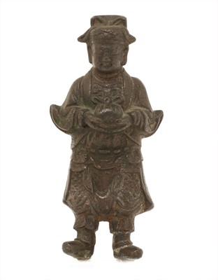 Lot 92 - A Chinese bronze figure