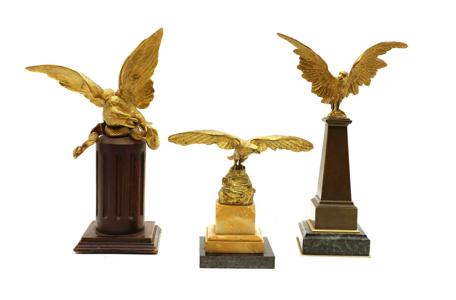 Lot 210 - A French gilt bronze figure of an eagle