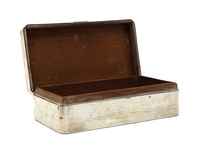 Lot 16 - An Elizabeth II silver cigarette box