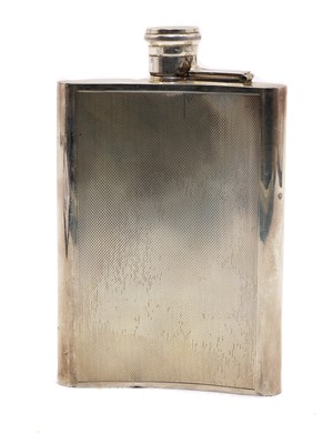 Lot 24 - An Elizabeth II silver hip flask