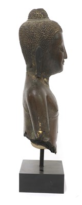 Lot 94 - A gilt-bronze bust of Buddha