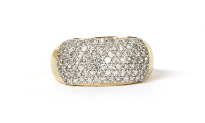 Lot 97 - A gold pavé set diamond ring
