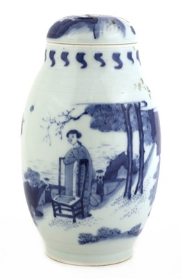 Lot 315 - A Chinese blue and white vase and cover